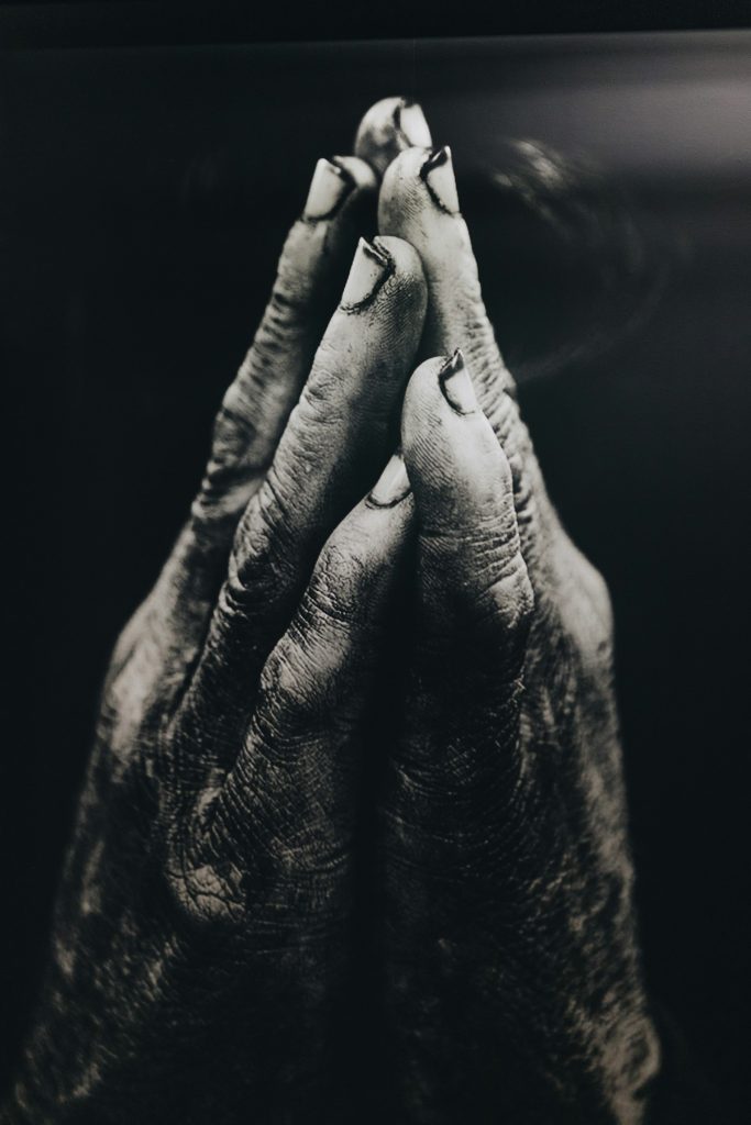Praying Hands Grey