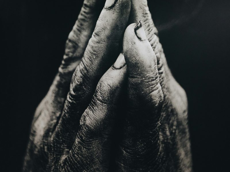 Praying Hands Grey